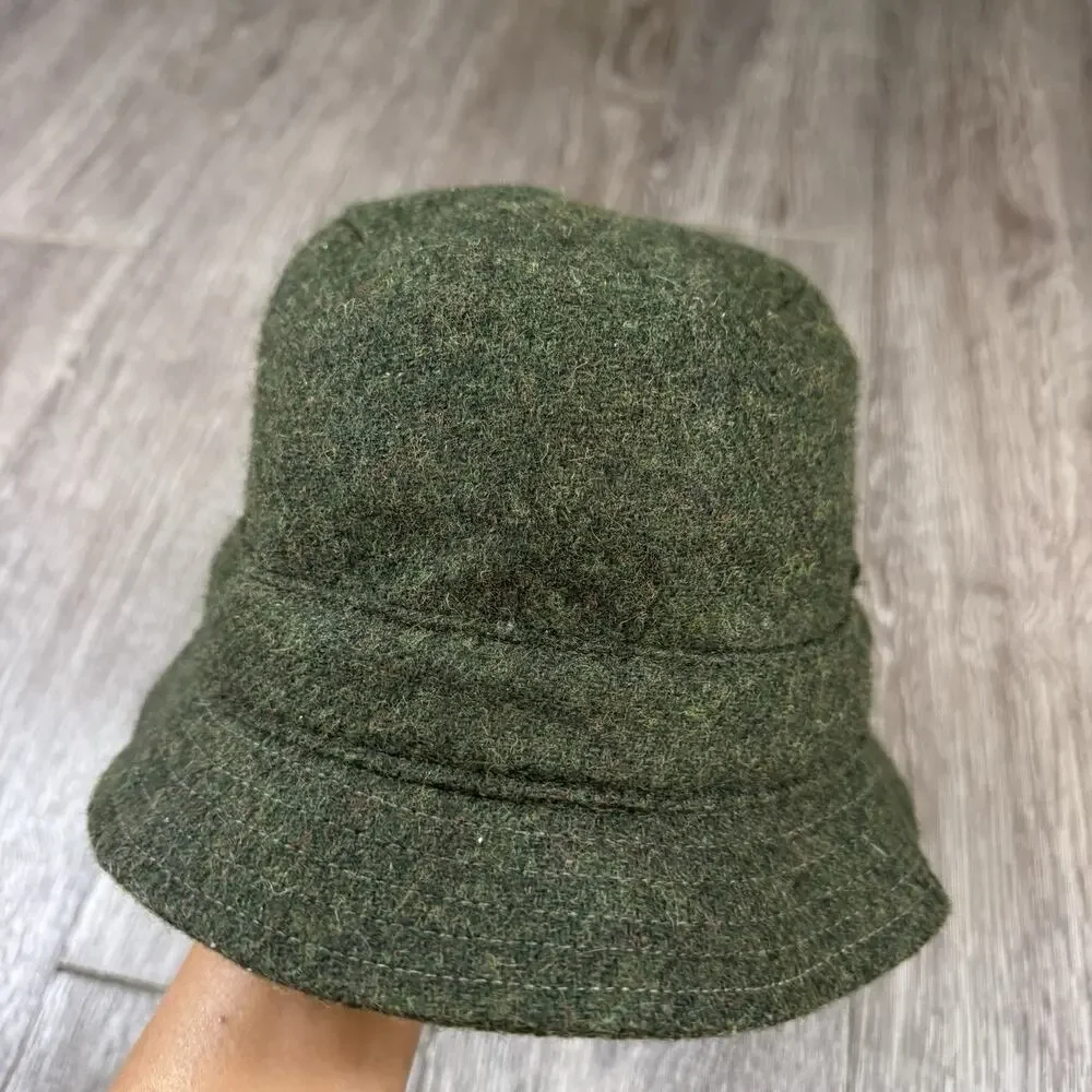 Hanna Hats Men's Donegal Tweed Original Irish Walking Hat Size Medium Green Wool
